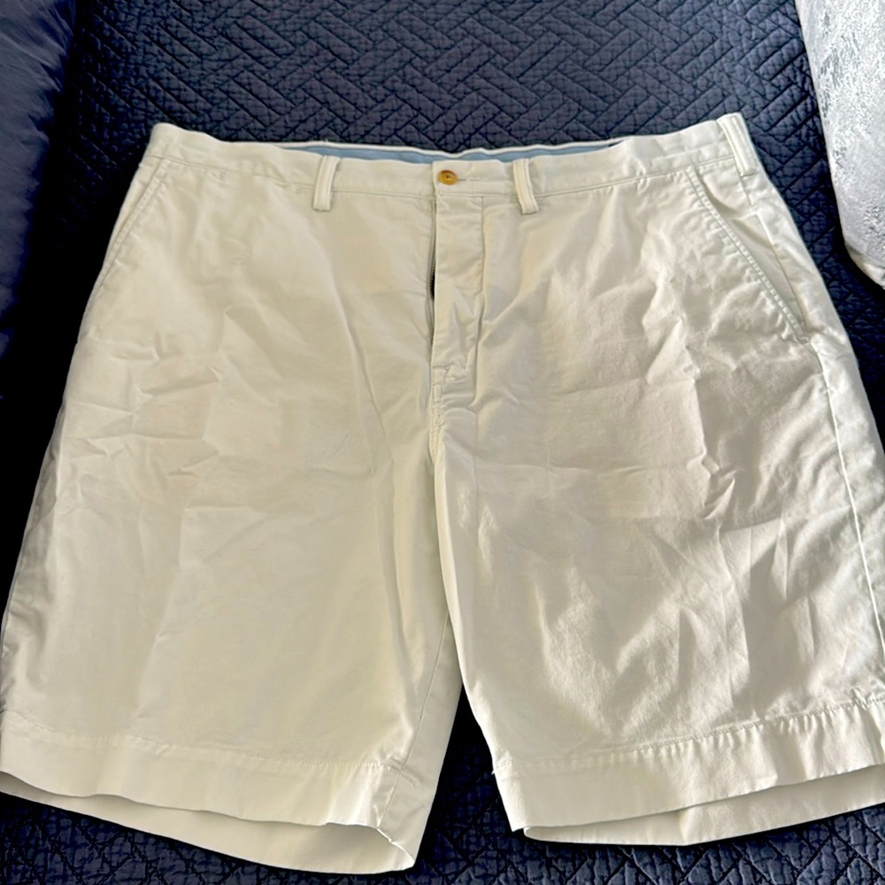 White Polo Ralph Lauren 9 inch Stretch Classic Fit short